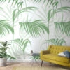Fototapete Vlies Blätter Palmen Floral Grün Weiß 47209 -A Creation Geschaft Fototapete Vlies Blaetter Palmen Floral gruen weiss 47209 63210660 1