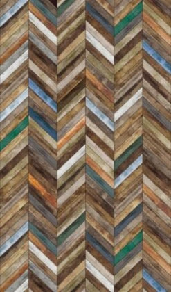 Fototapete Vlies Holz Zick-Zack-Muster Braun Blau 47245 -A Creation Geschaft Fototapete Vlies Holz Zick Zack Muster braun blau 47245 63210696