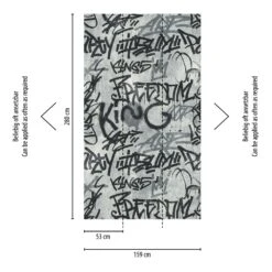 A.S. Creation Fototapeten Street Art Graffiti Grau Schwarz 38251-1 -A Creation Geschaft Fototapeten Street Art Graffiti grau schwarz 38251 1 63209630 2