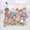 Kinder Wandbild Fußball Grau Rosa Jonas Kötz 46505