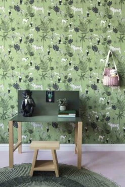 Kindertapete Rasch Dschungeltiere Dunkel-grün 531817 -A Creation Geschaft Kindertapete Rasch Dschungeltiere dunkelgruen 531817 190645 2