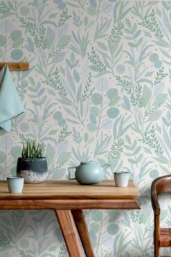 Marburg Vliestapete Weiß Blau Skandi Blätter 47410 -A Creation Geschaft Marburg Vliestapete Weiss Blau Skandi Blaetter 47410 63215031