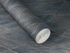 Vliestapete Rasch Blau Gold Rauten Linien 844146 -A Creation Geschaft Rasch Vliestapete Rauten Grafik Blau Gold 844146 63214470 3