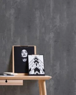 Tapete Vlies 37412-3 Einfarbig Meliert Dunkelgrau -A Creation Geschaft Tapete Vlies 37412 3 Einfarbig meliert dunkelgrau 63202685