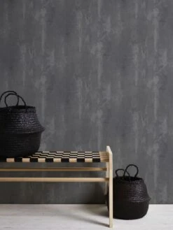 Tapete Vlies 37412-3 Einfarbig Meliert Dunkelgrau -A Creation Geschaft Tapete Vlies 37412 3 Einfarbig meliert dunkelgrau 63202685 3