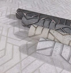 Tapete Vlies 3D Labyrinth Metallic Weiss Grau 32606 -A Creation Geschaft Tapete Vlies 3D Labyrinth Metallic weiss grau 32606 63206208