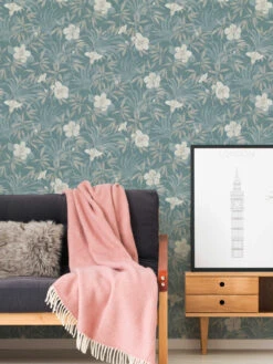 A.S. Creation Tapete Vlies Blumen Blätter Floral Blau Beige 38028-5 -A Creation Geschaft Tapete Vlies Blumen Blaetter Floral blau beige 38028 5 63208151 1