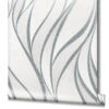 Tapete Vlies Grafisch Wellen Grau Glanz Novamur 82233 -A Creation Geschaft Tapete Vlies Grafisch Wellen grau Glanz Novamur 82233 63207552 1