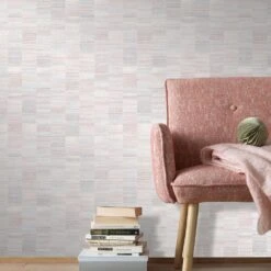 Tapete Vlies Kacheln Used Look Rosa Beige Grau 10249-05