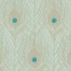 Tapete Vlies Pfau Feder Mint Creme Glanz 36971-3 -A Creation Geschaft Tapete Vlies Pfau Feder mint creme Glanz 36971 3 190996
