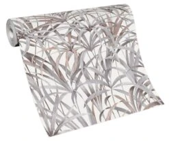 Tapete Vlies Pflanzen Dschungel Weiß Grau Braun 10213-10 -A Creation Geschaft Tapete Vlies Pflanzen Dschungel weiss grau braun 10213 10 63210060 4