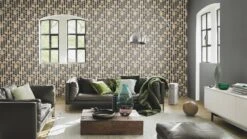 Tapete Vlies Rasch Grafik Kreise Schwarz Gold 539738 -A Creation Geschaft Tapete Vlies Rasch Grafik Kreise schwarz gold 539738 63208801