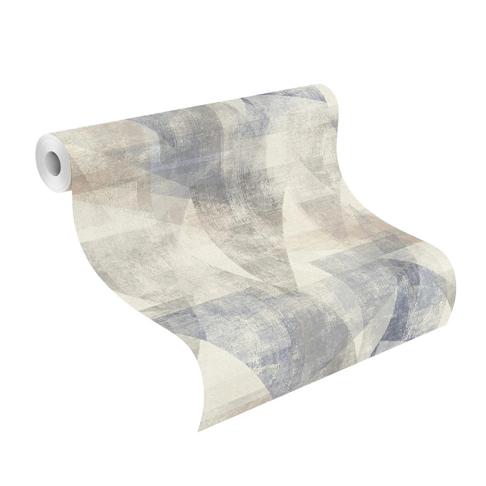 Tapete Vlies Rasch Patchwork Dreiecke Blau Grau 617955 3 Tapete Vlies Rasch Patchwork Dreiecke Blau Grau 617955