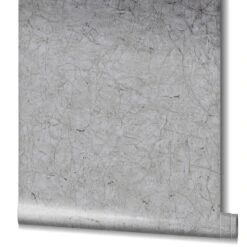 Tapete Vlies Risse Putz-Optik Grau Schwarz 32805