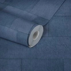 Tapete Vlies Stein-Wand Blau 38201-5