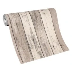 Tapete Vlies Vintage Holz-Optik Beige Creme 10200-11 -A Creation Geschaft Tapete Vlies Vintage Holz Optik beige creme 10200 11 63209923 4