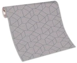 Tapete Vlies 10062-30 Grafisches Design Beige Blau