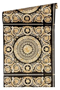 Versace Home Tapete Kacheln Schwarz Gold Metallic 370553 -A Creation Geschaft Versace Home IV Vinyltapete Kacheln schwarz gold Metallic 370553 63200296 3