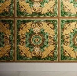 Versace Vliestapete 38703-3 Fliesen Tropisch Grün Braun -A Creation Geschaft Versace Vliestapete 38703 3 Fliesen Tropisch Gruen Braun 63213739 2