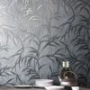 Vliestapete Marburg Grau Silber Blätter Floral 34287 -A Creation Geschaft Vliestapete 34287 Ranken Grau Silber Marburg 63214719