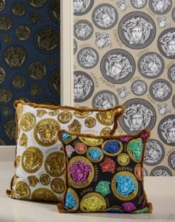 Versace Vliestapete 38611-4 Medusa Beige Gold Silber -A Creation Geschaft Vliestapete 38611 4 Medusa Beige VERSACE Home Tapete 63213733 3
