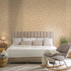 Vliestapete Elle 3D-Effekt Uni Gold Metallic 10329-30