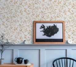 A.S. Creation Vliestapete Blätter Illustration Weiß Orange 38962-3 -A Creation Geschaft Vliestapete Floral Blaetter Zweige Weiss Orange 38962 3 63216891 4